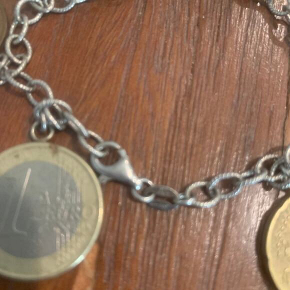 2002 EURO Coin Bracelet Silver & Gold Tone 8 Coins main image 10
